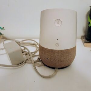 Google Home Smart Assistant Speaker White/Slate with Power Cable